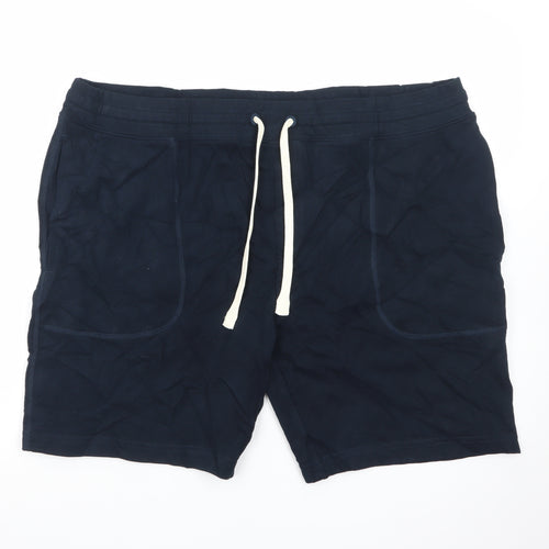 Marks and Spencer Men’s Blue 2XL Sweat Shorts with Drawstring Waist