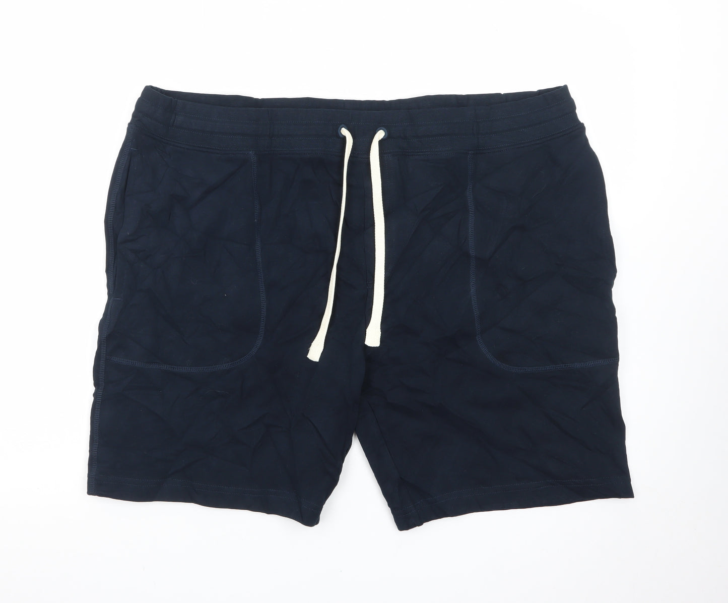 Marks and Spencer Men’s Blue 2XL Sweat Shorts with Drawstring Waist