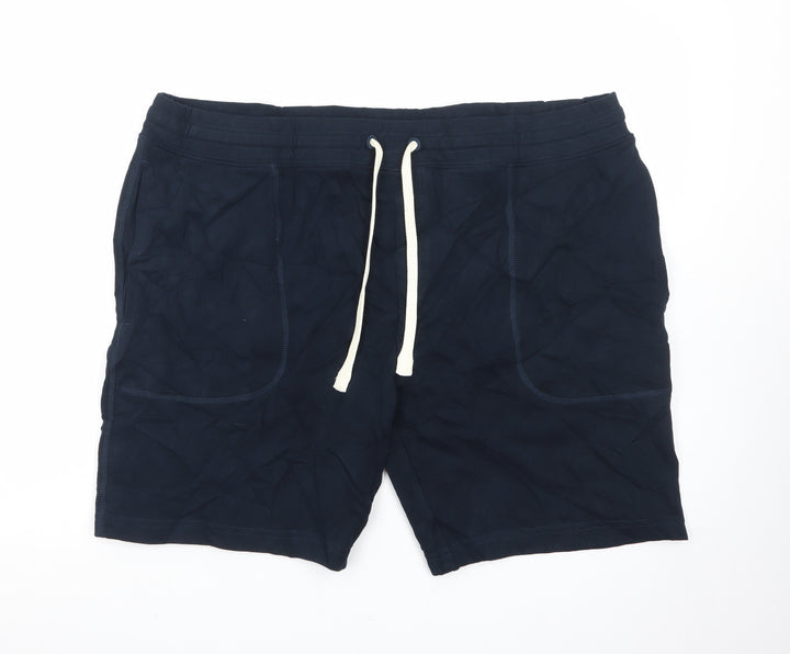Marks and Spencer Men’s Blue 2XL Sweat Shorts with Drawstring Waist