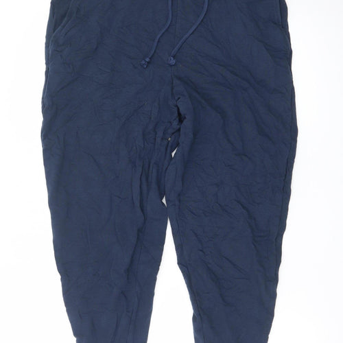 Marks and Spencer Men's Navy Joggers Size L Cotton Blend Casual
