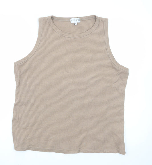 In The Style Women's Beige Sleeveless Tank Top Size 20