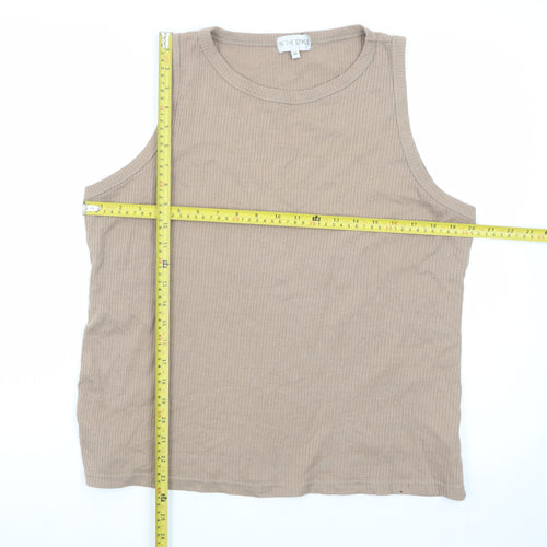 In The Style Women's Beige Sleeveless Tank Top Size 20