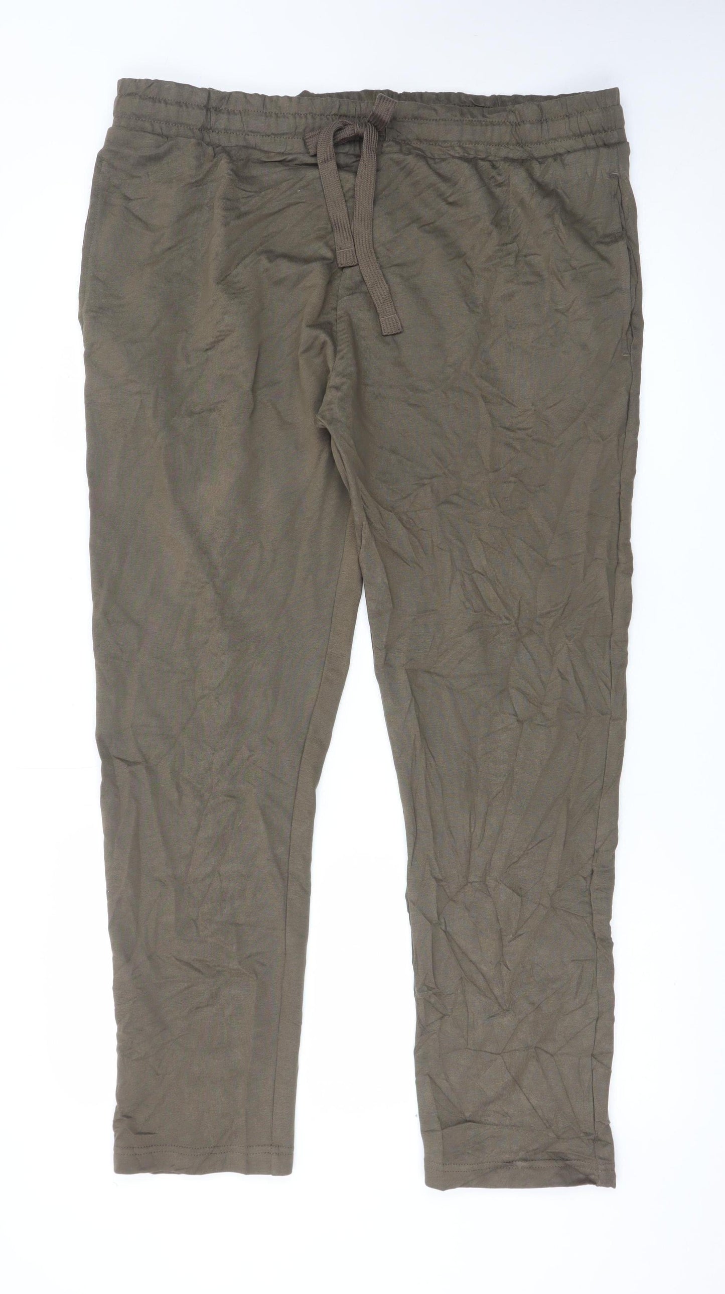 Marks and Spencer Men's Brown Jogger Trousers L Regular Fit