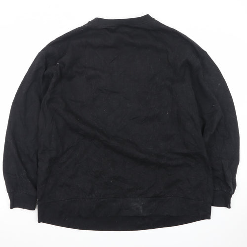 Boohoo Unisex Black 'MAMA' Graphic Pullover Sweatshirt Size L