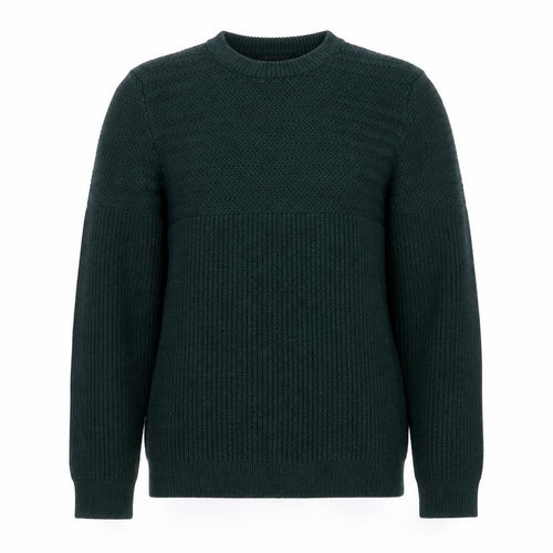 Topman Men's Green Chunky Knit Crew Neck Jumper Size L