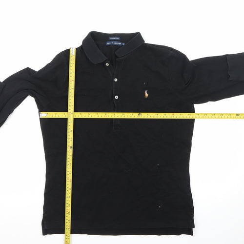 Ralph Lauren Men's Black XL Slim Fit Cotton Henley Jumper