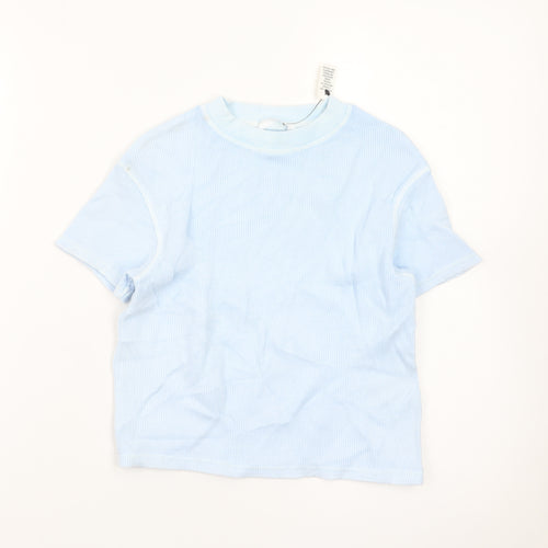 Marks and Spencer Boys Blue Cotton Short Sleeve T-Shirt - 2 Years