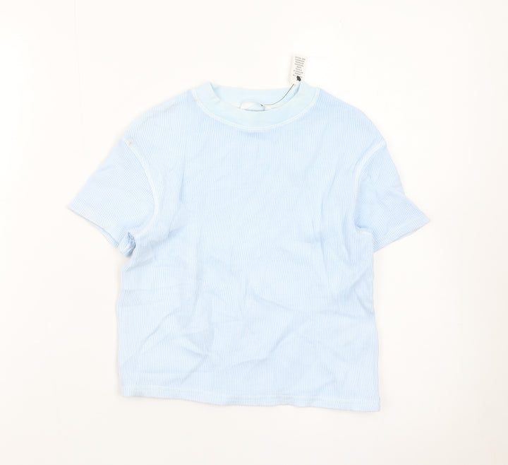 Marks and Spencer Boys Blue Cotton Short Sleeve T-Shirt - 2 Years