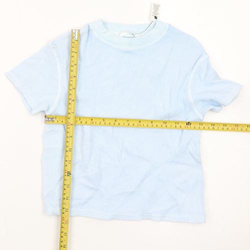 Marks and Spencer Boys Blue Cotton Short Sleeve T-Shirt - 2 Years