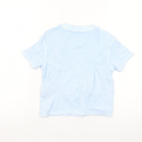 Marks and Spencer Boys Blue Cotton Short Sleeve T-Shirt - 2 Years