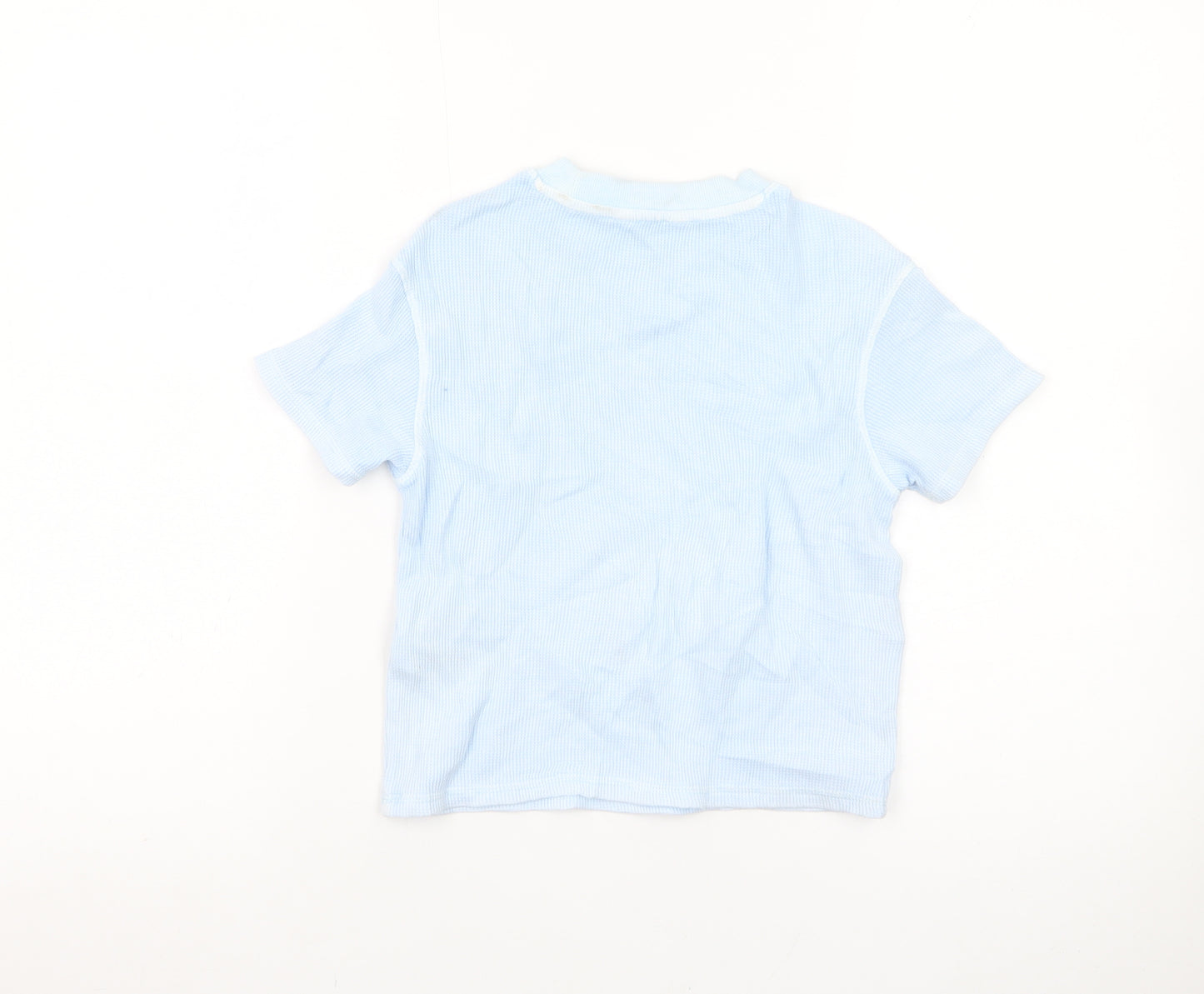 Marks and Spencer Boys Blue Cotton Short Sleeve T-Shirt - 2 Years