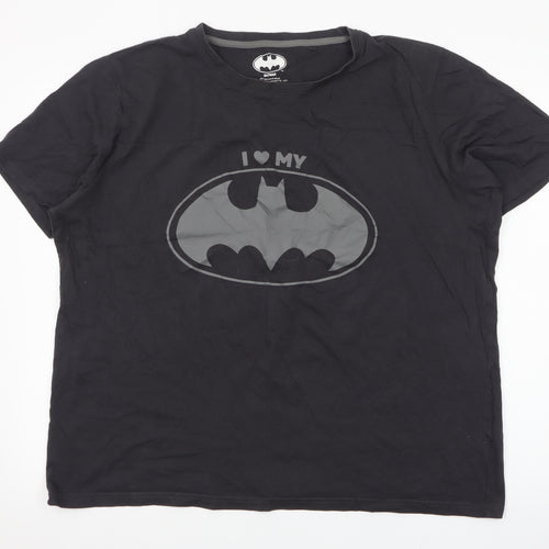Batman Men’s Black XL Graphic Comic Superhero Short Sleeve T-Shirt
