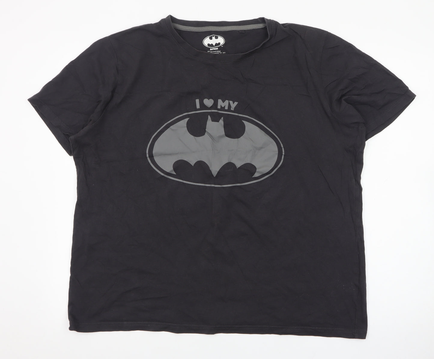Batman Men’s Black XL Graphic Comic Superhero Short Sleeve T-Shirt