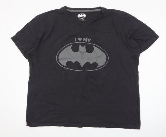 Batman Men’s Black XL Graphic Comic Superhero Short Sleeve T-Shirt