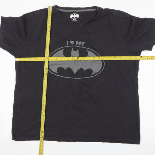 Batman Men’s Black XL Graphic Comic Superhero Short Sleeve T-Shirt