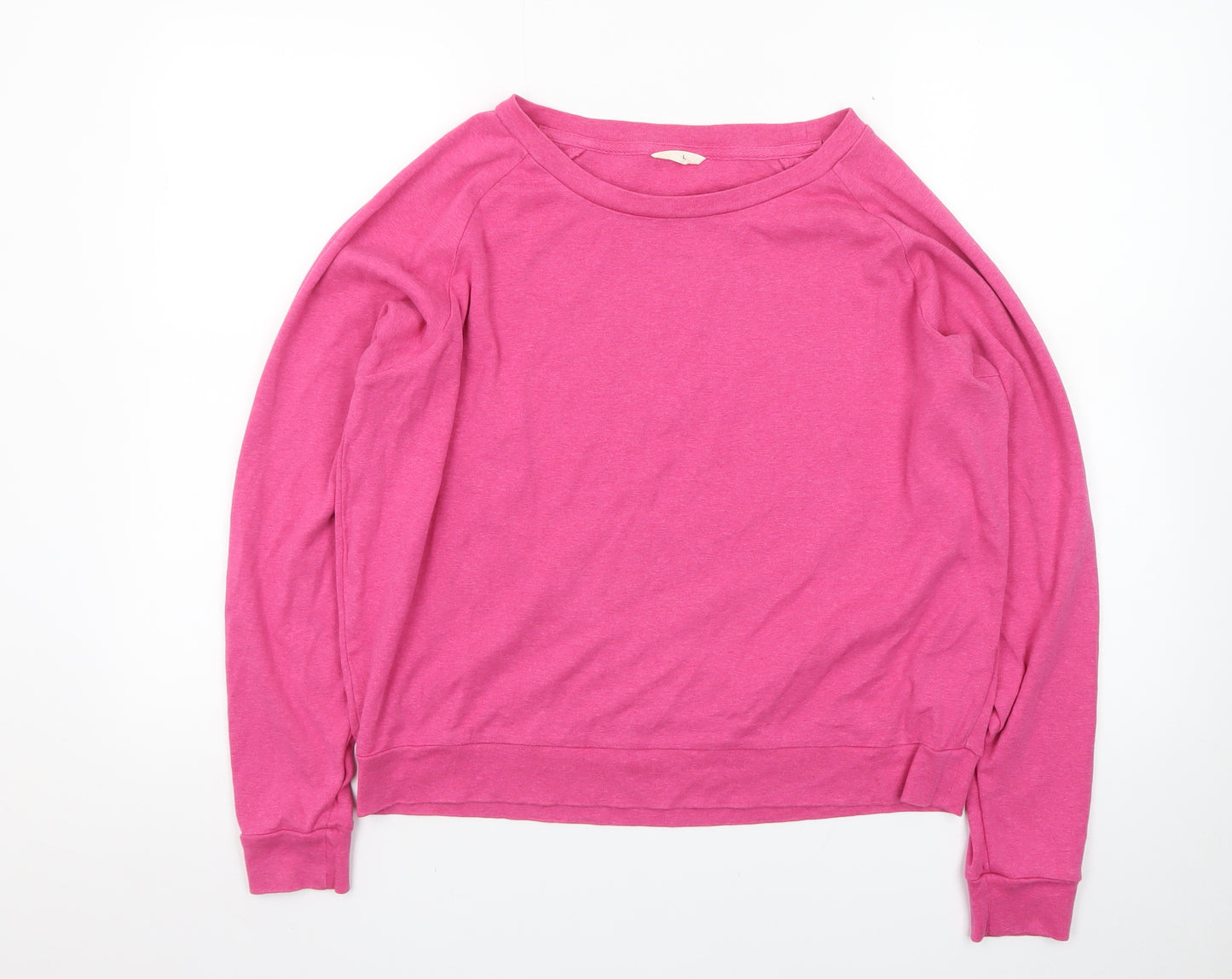 Hush Women's Pink Long Sleeve Crew Neck Jersey Top Size M