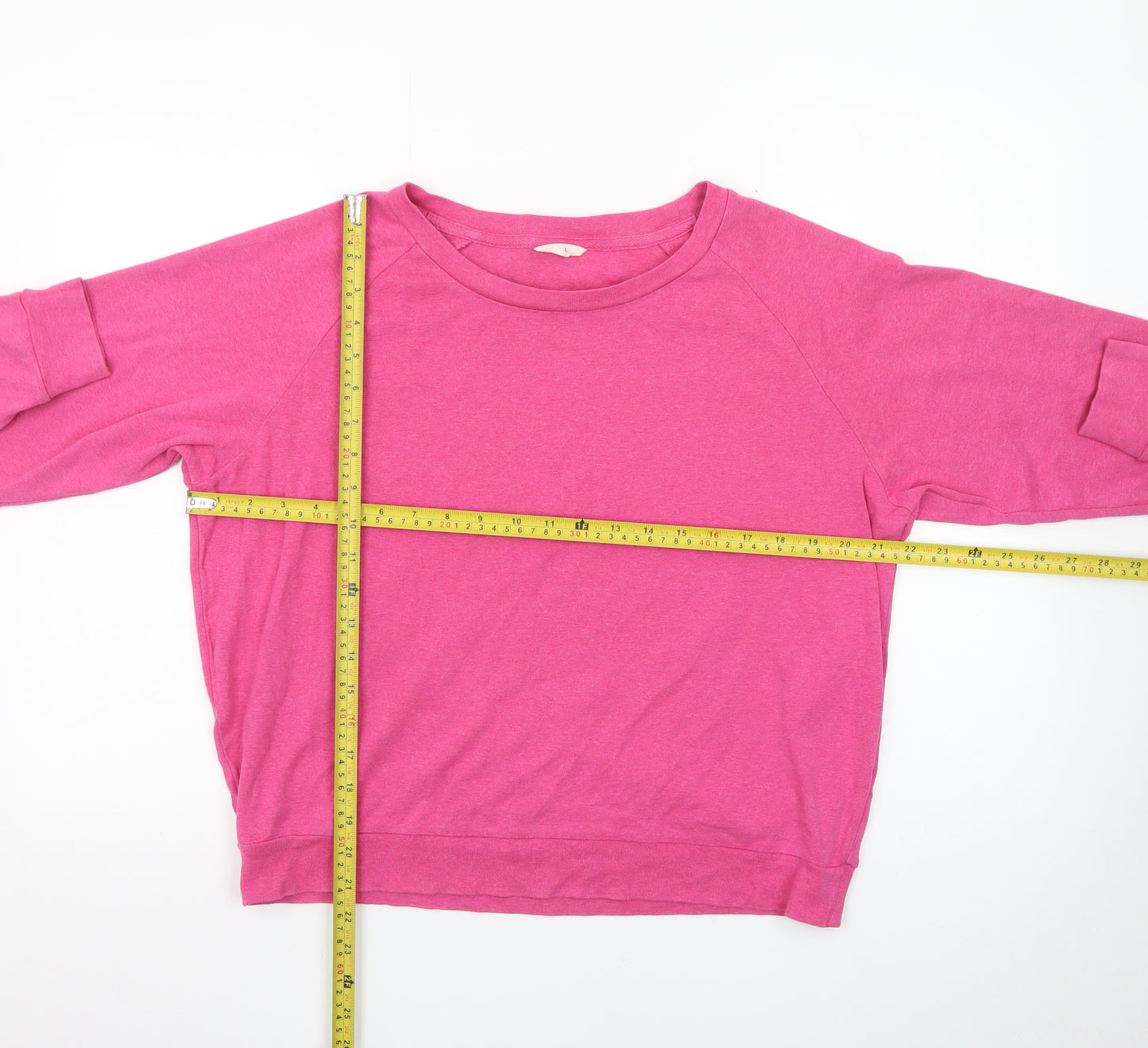 Hush Women's Pink Long Sleeve Crew Neck Jersey Top Size M