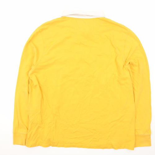 Levi's Men's Yellow Long Sleeve Relaxed Fit Polo XXL
