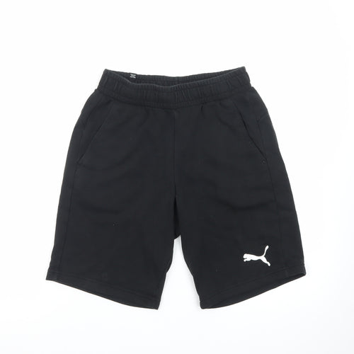 Puma Men’s Black Sweat Shorts Size S Elastic Waist Sportswear