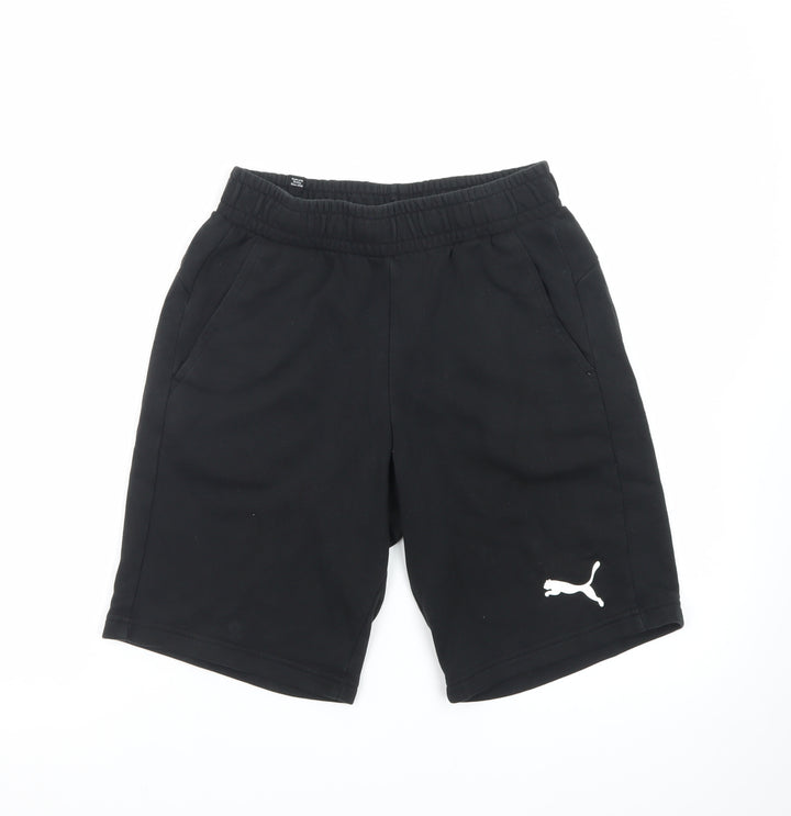 Puma Men’s Black Sweat Shorts Size S Elastic Waist Sportswear