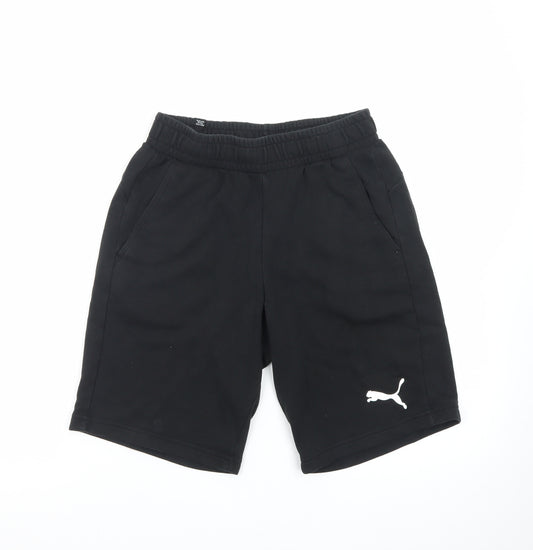 Puma Men’s Black Sweat Shorts Size S Elastic Waist Sportswear