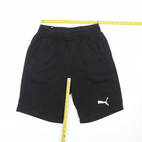 Puma Men’s Black Sweat Shorts Size S Elastic Waist Sportswear