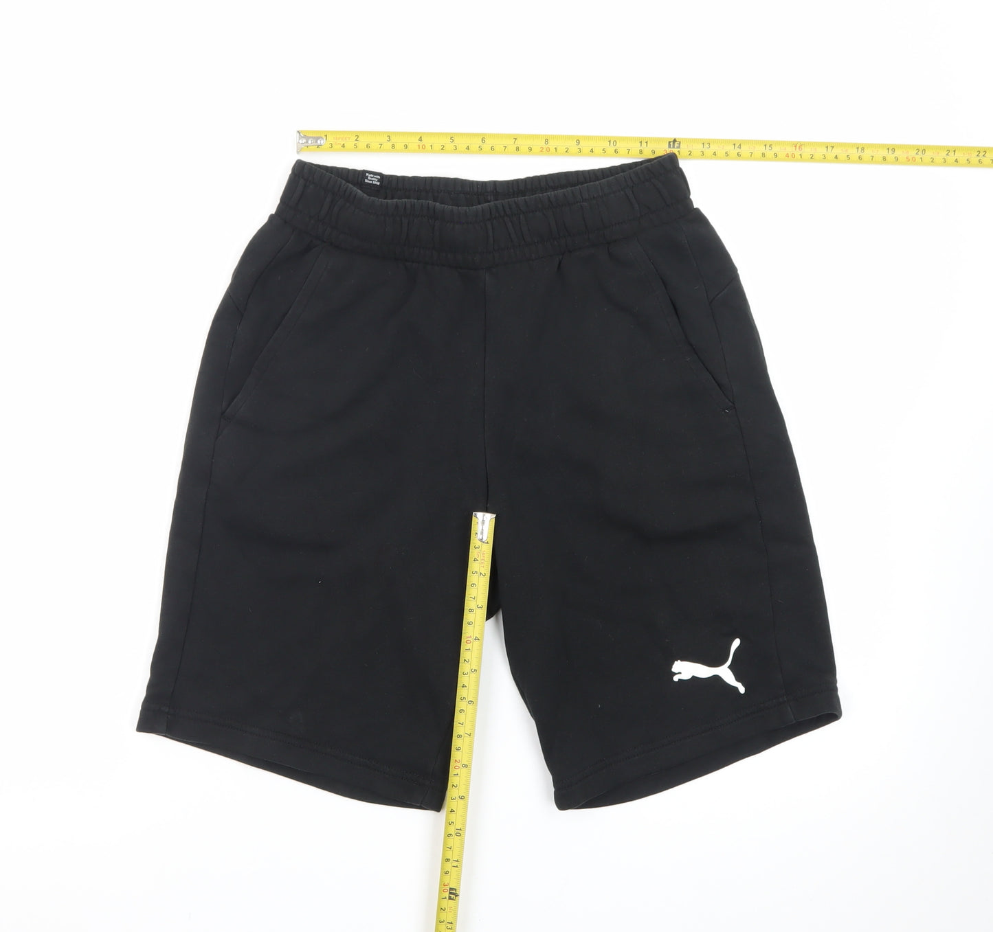 Puma Men’s Black Sweat Shorts Size S Elastic Waist Sportswear