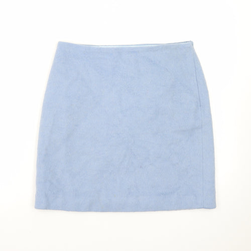 Boden Women's Blue Wool Pencil Skirt Size 10