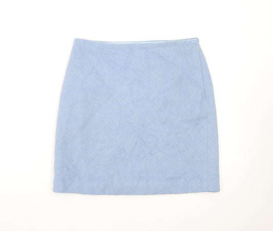 Boden Women's Blue Wool Pencil Skirt Size 10