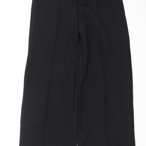 Marks and Spencer Women’s Black Wide-Leg Trousers Size 10 Long