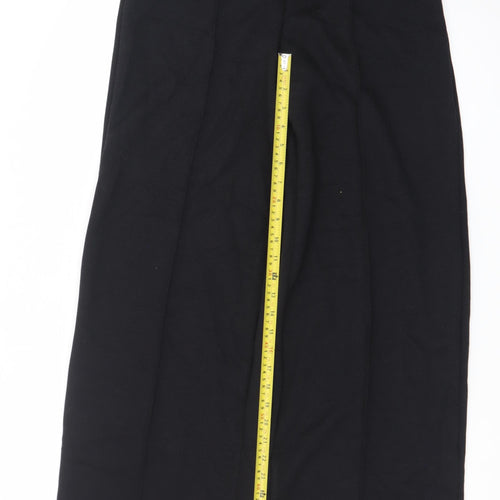 Marks and Spencer Women’s Black Wide-Leg Trousers Size 10 Long