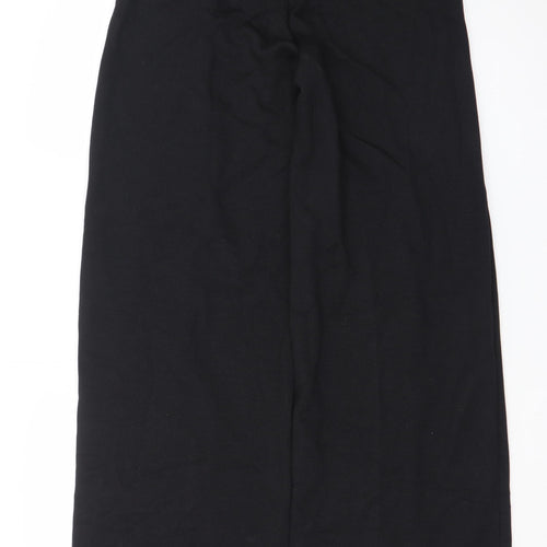 Marks and Spencer Women’s Black Wide-Leg Trousers Size 10 Long