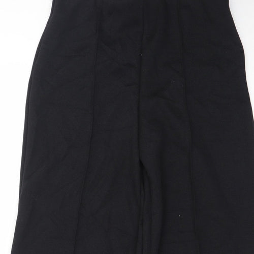 Marks and Spencer Women’s Black Wide-Leg Trousers Size 10 Long