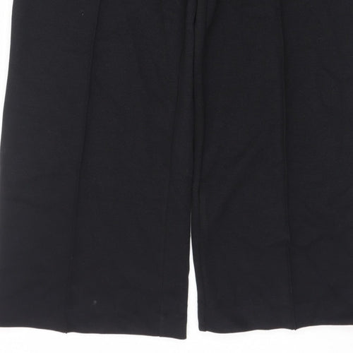 Marks and Spencer Women’s Black Wide-Leg Trousers Size 10 Long