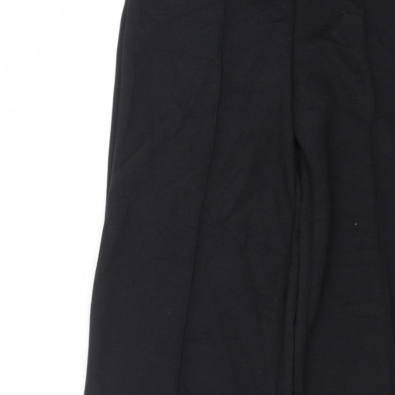 Marks and Spencer Women’s Black Wide-Leg Trousers Size 10 Long