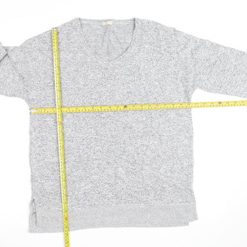 Oysho Unisex Grey V-Neck Knit Pullover Jumper Size M