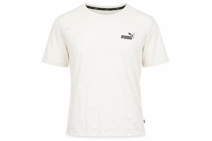 Puma Men's Beige Crew Neck Short Sleeve Cotton T-Shirt Size L