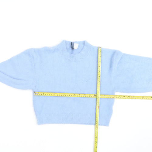 Divided Women Blue Knit Crew Neck Long Sleeve Pullover M