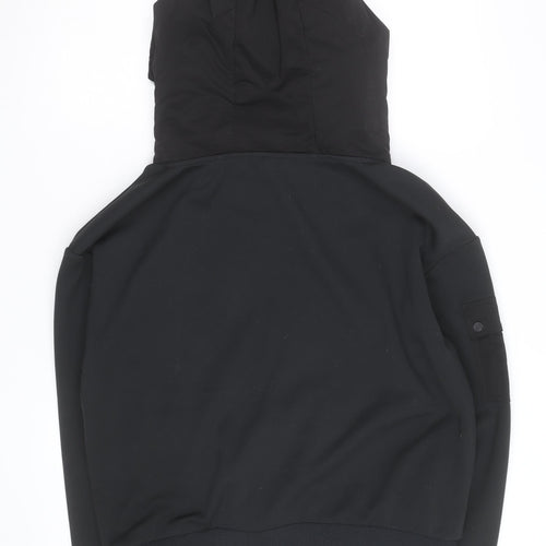 ACAI Unisex Black Pull Over High Neck Fleece Lined Hoodie M