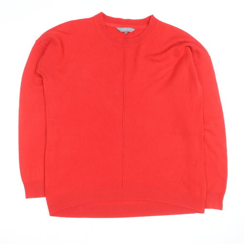 Principles Women's Red Crew Neck Long Sleeve Cotton Jumper Size 12