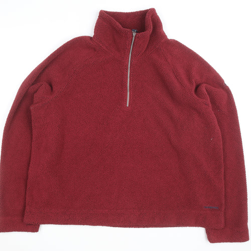 Craghoppers Women Red Fleece 1/2 Zip Pullover Jumper Size 20