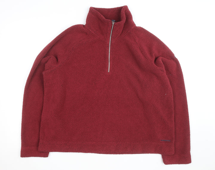 Craghoppers Women Red Fleece 1/2 Zip Pullover Jumper Size 20