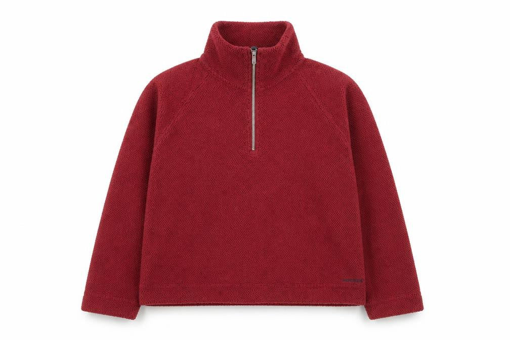Front view of Craghoppers Women Red Fleece 1/2 Zip jumper, size 20