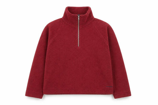 Front view of Craghoppers Women Red Fleece 1/2 Zip jumper, size 20