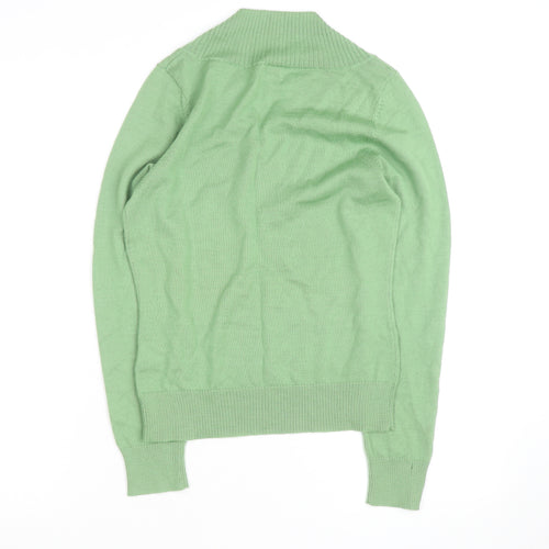 Phase Eight Women Green V-Neck Lambswool Jumper Size 12