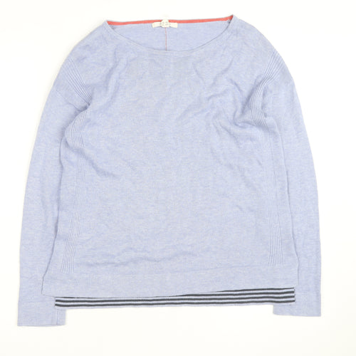 White Stuff Women Blue Size 8 Crew Neck Pullover Jumper
