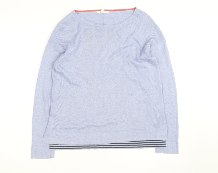 White Stuff Women Blue Size 8 Crew Neck Pullover Jumper