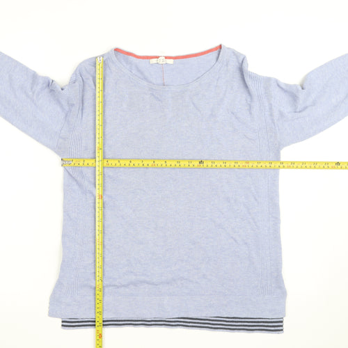 White Stuff Women Blue Size 8 Crew Neck Pullover Jumper