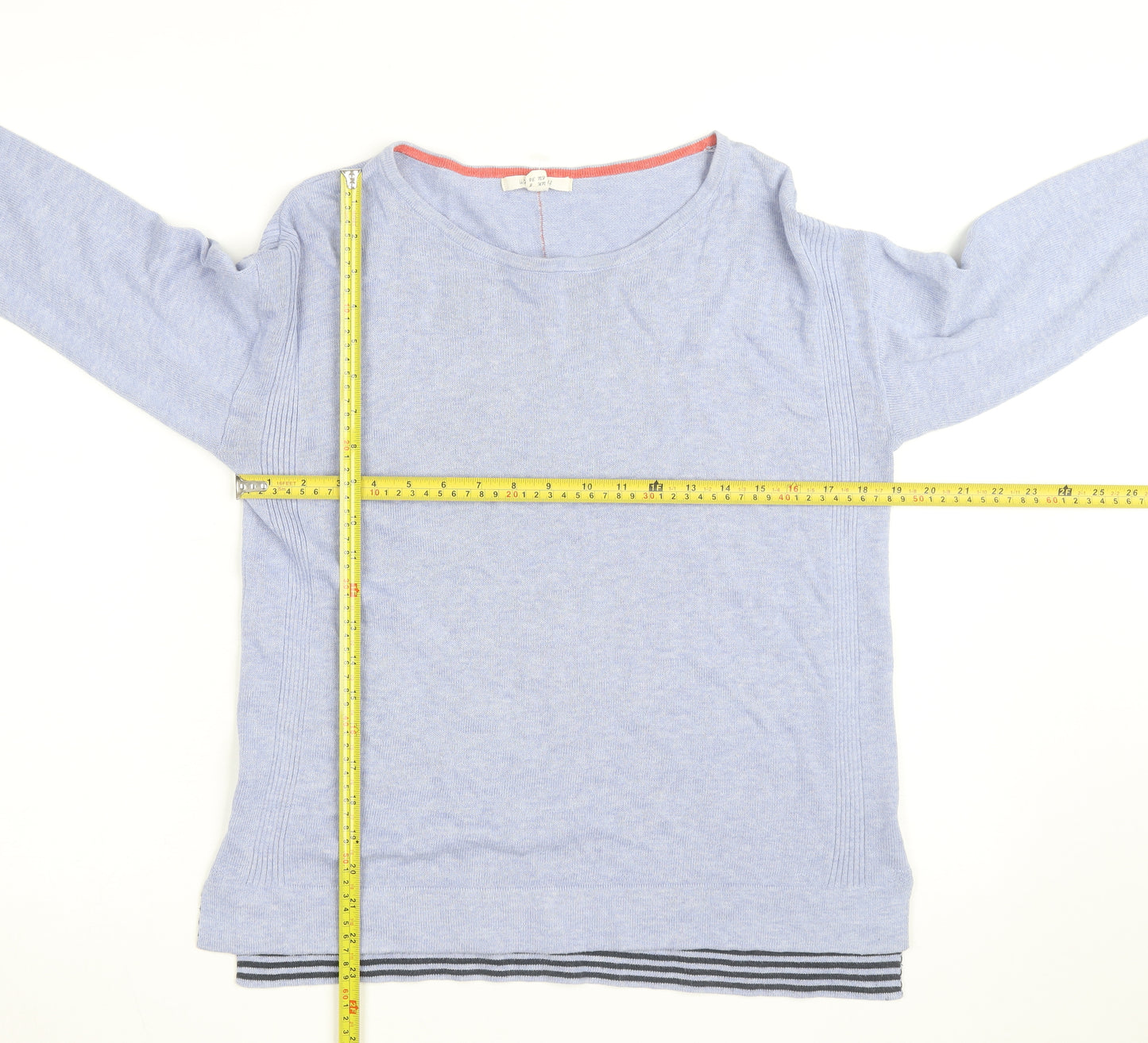 White Stuff Women Blue Size 8 Crew Neck Pullover Jumper