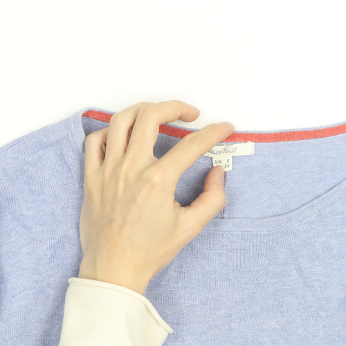 White Stuff Women Blue Size 8 Crew Neck Pullover Jumper
